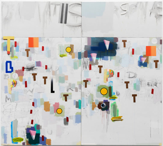 Craig Drennen, Dramatis Personae, 2010, oil and alkyd on canvas, 72 x 80 inches
